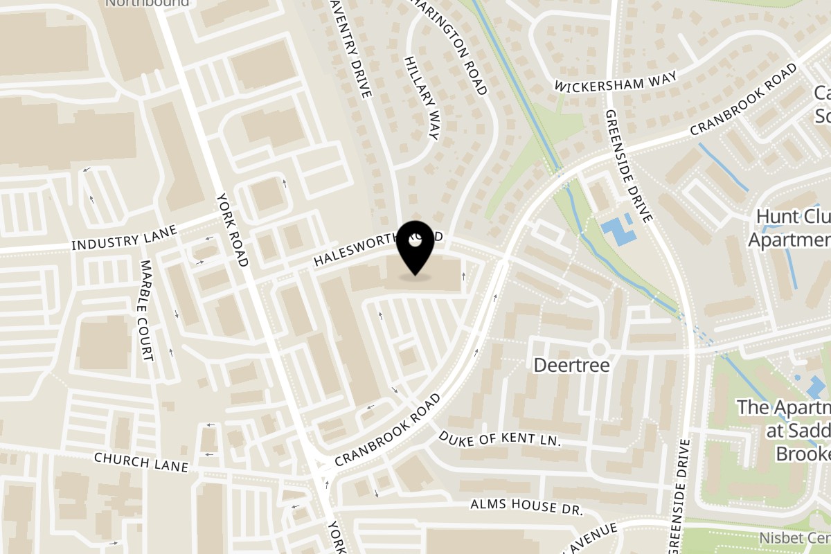 Map showing the location of Sangam Indian Cuisine Cockeysville on 112 Cranbrook Rd in Cockeysville